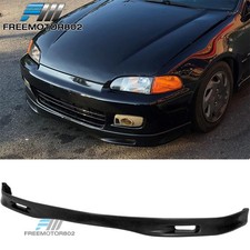 Fit 92-95 Honda Civic Eg Coupe Hatchback Spoon Style Pu Front Bumper Lip Spoiler