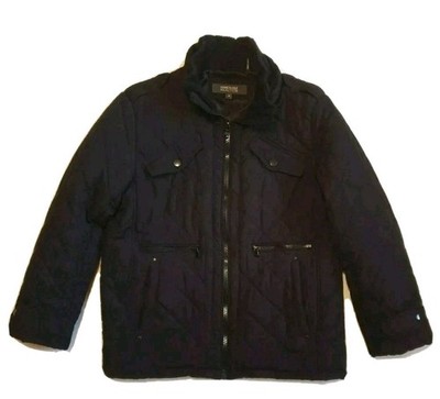 Kenneth Cole Jacke Mantel Damen M schwarz Rautensteppung wasserdicht 