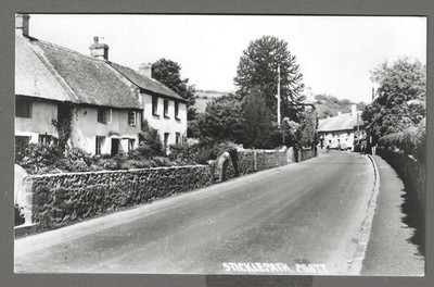 Vintage RP Postkarte Dorfansicht von Sticklepath, nördlicher Rand von Dartmoor Devon