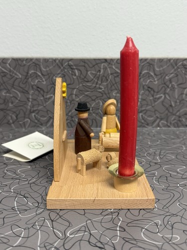 Erzgebirge Straco Wooden Nativity Candle Holder - Picture 6 of 11