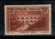 France 1929 Yv. 262 Neuf * MH 100% 20 f, Port du Gard