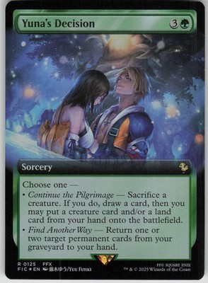 mtg yuna card MTG TCG Yuna's Decision (Extended Art) R Commander: FINAL FANTASY 125
