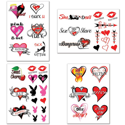 40+ Sexy Naughty Temporary Tattoos for Women Ladies- Adult Fun for Lower Back Le