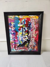 Mid Century Modern Cubist Still Life Painting Fun On The Lake