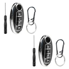 2 Remote Key Fob Shell Case Polymer Cover for 2014 2015 2016 2017 2018 Nissan 4b