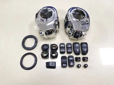Handlebar Control Switch Housing Cover +13x Button Caps Fit For Harley Road King