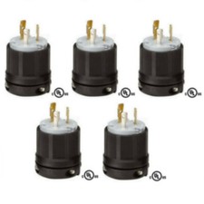 NEMA L5-20 Grounding Locking Plug, 20A 125V AC, 2 Pole 3 Wire, cUL Listed