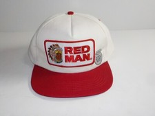 Red Man Chewing Tobacco Hat Snapback Patch Snapback 90s Made in USA Vintage