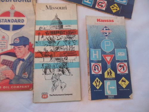 6 alte Straßenkarten Nebraska-Iowa-Missouri-Kansas 1957-1970 guter/gebrauchter Zustand - Bild 5 von 9