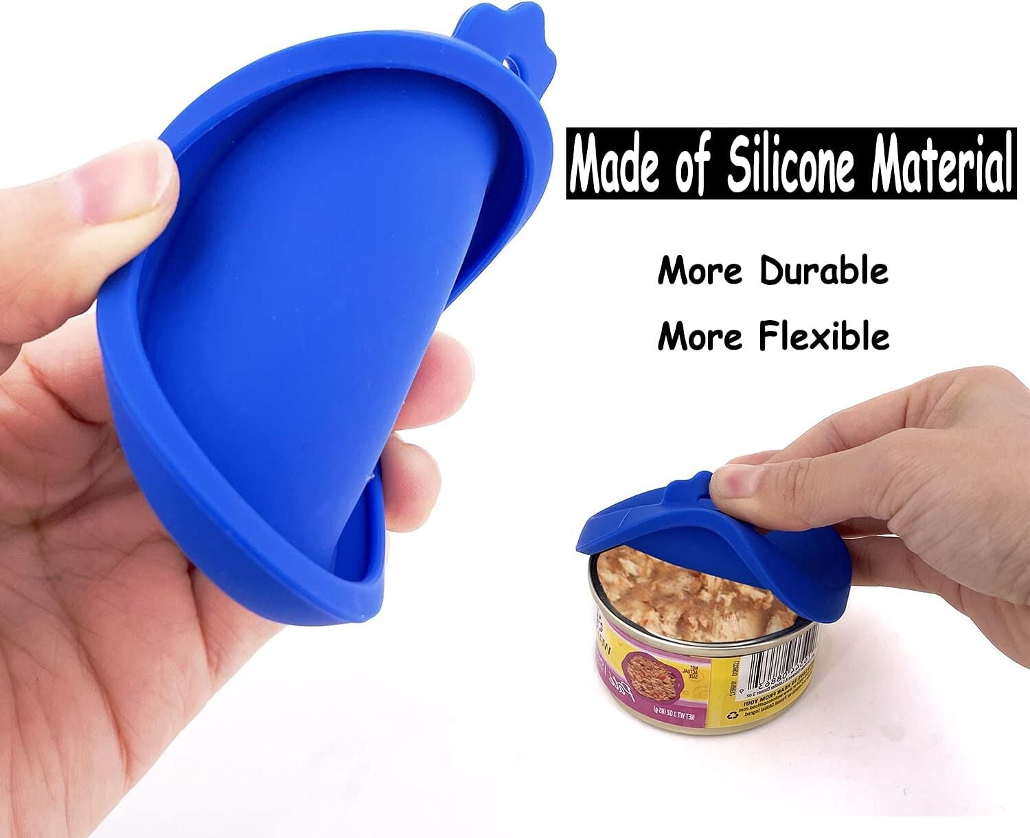 3 Pack Cat Food Can Lids, Silicone Small Pet Food Can Lids Covers for 3 Oz Cat F