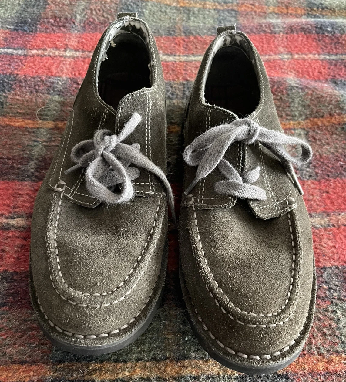 ADIDAS L.L. Scarpe Bean da uomo verdi taglia 9 W pelle scamosciata pelle scamosciata Oxford abito stringato da lavoro