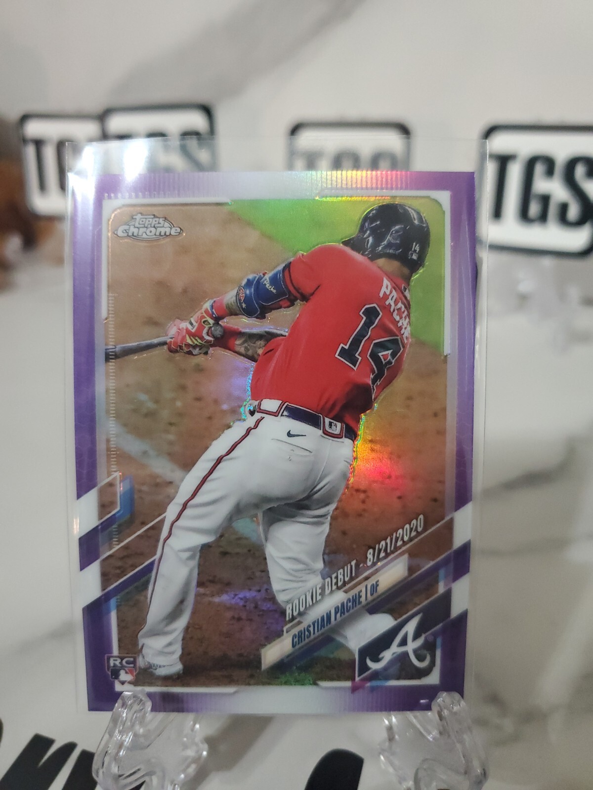 CRISTIAN PACHE 2021 TOPPS CHROME UPDATE #USC51 ROOKIE PURPLE REFRACTOR