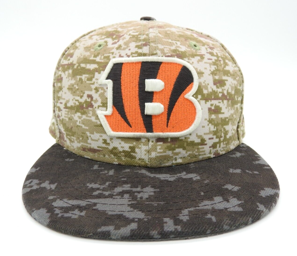 Cincinnati Bengals Fitted Hat 6 3/4 New Era Camo Salute to Service 59 Fifty