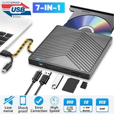 Slim External USB 3.0 CD DVD RW ROM Writer Drive Burner Reader Player PC Laptop