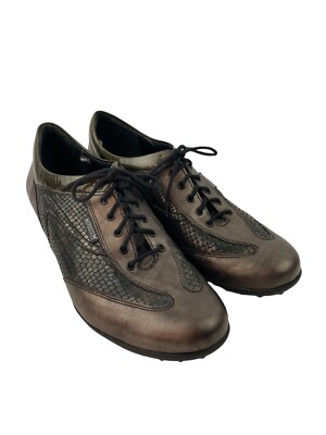 Mephisto Air-Relax Shoe MEPHISTO AIR-RELAX TRAMPOLINS BLACK BROWN LEATHER WALKING  main image 4