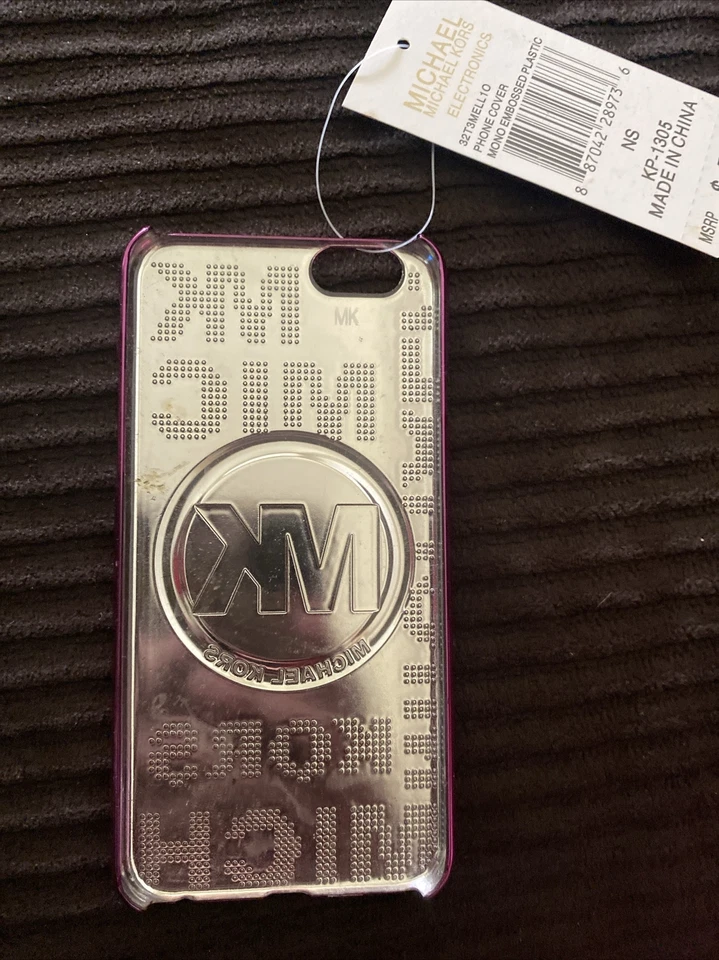 粉红色 Michael Kors 单声道浮雕塑料手机保护套(外壳)iPhone 6/6s — 第 2/2 张图片