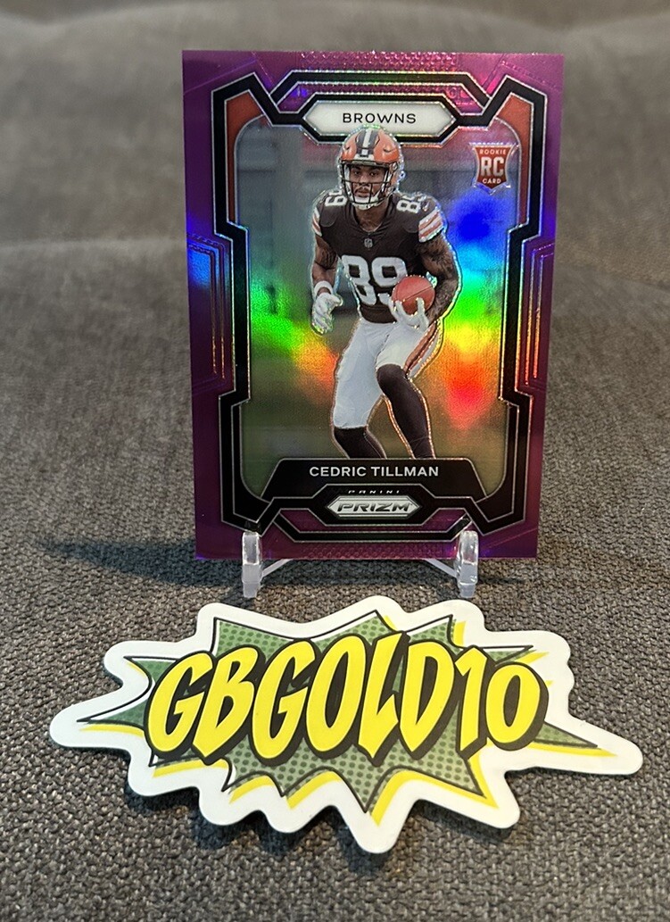 K175,288 - 2023 Panini Prizm Prizms Purple #321 Cedric Tillman #/125