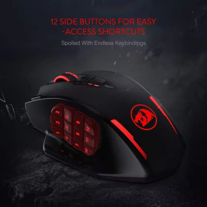 Redragon M913 Gaming 16000 DPI Wired 2.4Ghz Wireless RGB Optical Gamer Mice 16 P - Image 2 of 4