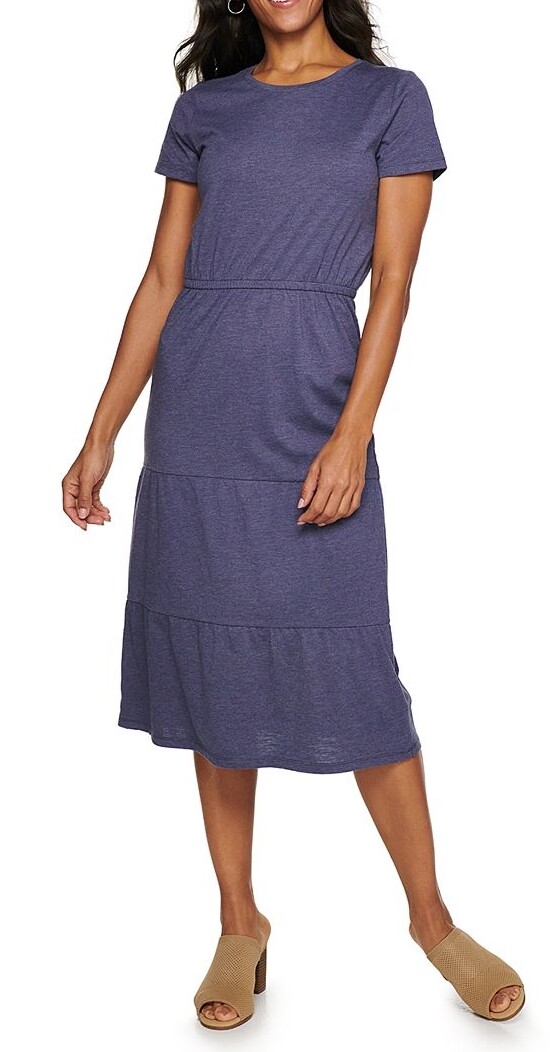 Sonoma Tiered T-Shirt Midi Dress. Size XXL. NWT | eBay