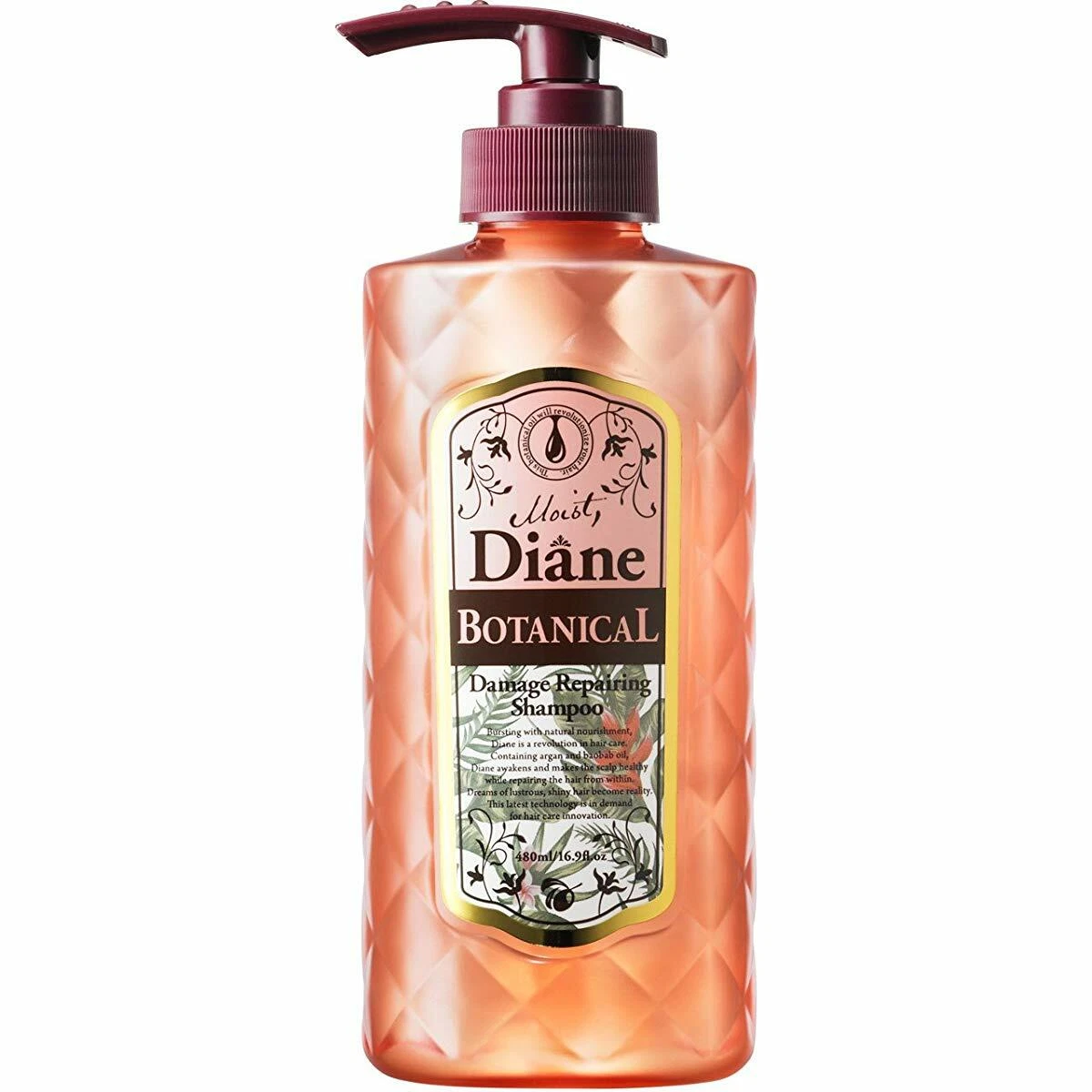 Moist Diane Botanical Damage Repairing Shampoo 480ml Made in JAPAN