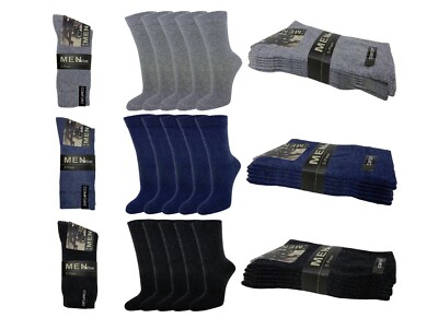 10 Paar Herren Socken  Basic uni   Komfortbund   Baumwolle   4J3