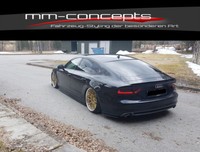 CUP Diffusor Ansatz Schwarz FüR Audi S7 A7 S-Line MK1 Heck StoßStange Diffuser