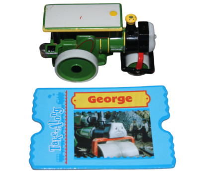 Thomas the Train & Friend George Steam Roller Take Along Diecast Metal Card 2003
