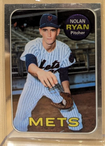 1999 Topps COMMEMORATE REPRINTS Finest Chrome #2 Nolan Ryan 1969 RARE PARALLEL