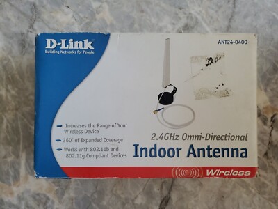 D-Link ANT24-0400 DLink 2.4GHz 4dBi Omni-Directional Indoor Antenna