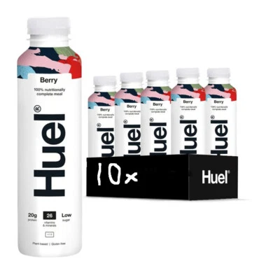 10x Huel Ready to Drink - 500ml bottles - Complete Meal - Berry Flavour (NEW)