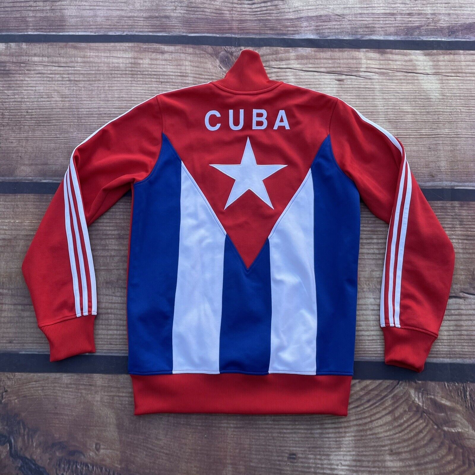 Adidas Originals Cuba World Cup Football Soccer Track Jacket Red