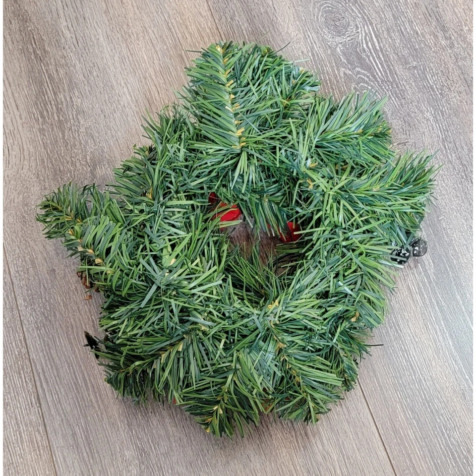 Guirnalda de velas anillo de acebo 9" decoración de Navidad vacaciones vela de 3" Foto 2 de 4