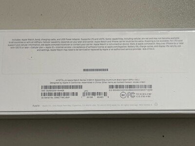 Apple Watch Series 3 42mm Black Sport Band - Space Gray (Cellular 