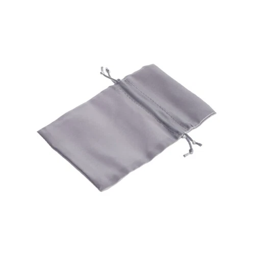 Borsa In Satin - Circa 10 X 15 Cm - Argento - Immagine 2 di 3