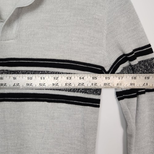 Vtg Sears Sweater Mens S Knitted Eclectic Colorblock Normcore Everyday Heritage - Picture 11 of 13