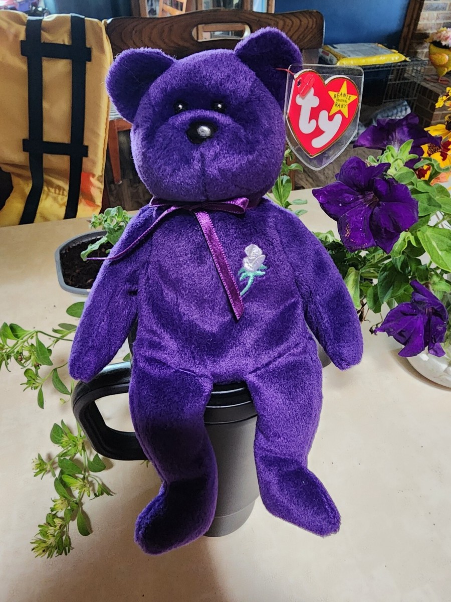 Princess Diana Beanie Baby 1997 1st Edition PVC Pellets and No Space Heart  Tag
