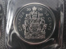 2006 Canadian Prooflike 50 Cent ($0.50) Fifty Cent RCM Logo