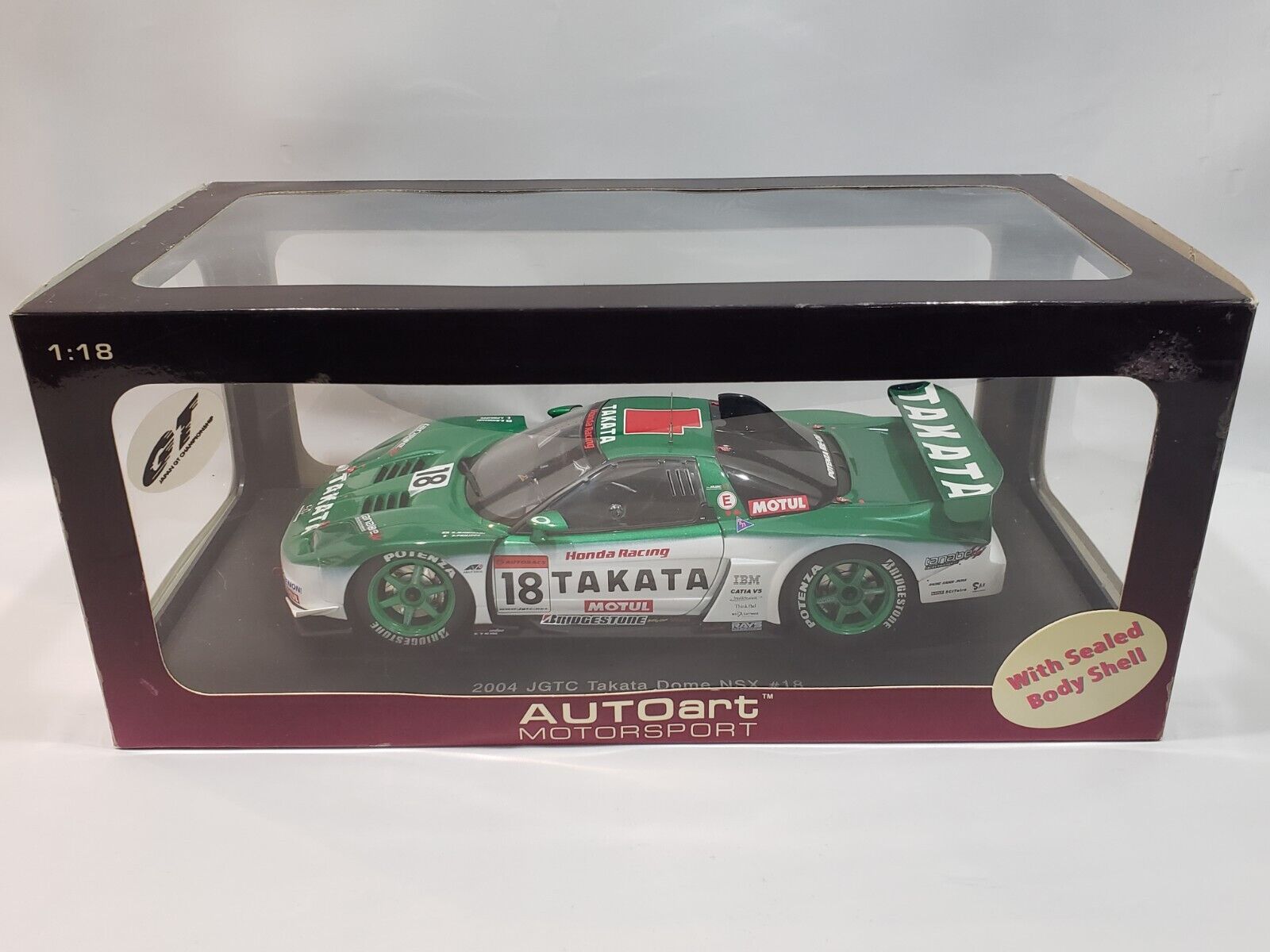 1/18 AUTOART HONDA ACURA NSX TAKATA DOME 2004 #18 JGTC JDM RARE  DISCONTINUED NA1