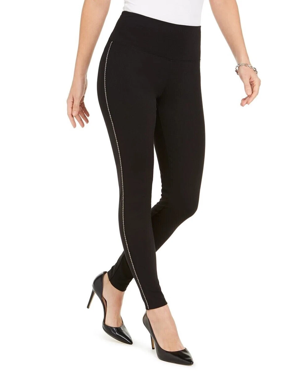 NWT) INC International Concepts Black Side Trim High Rise Ponte Leggings  XXL