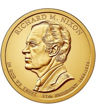 2016 P Richard M. Nixon Presidential Dollar. Uncirculated From US Mint roll.