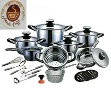 A.M.C. 23-Piece Stainless Steel Induction Non-Stick Cookware Set