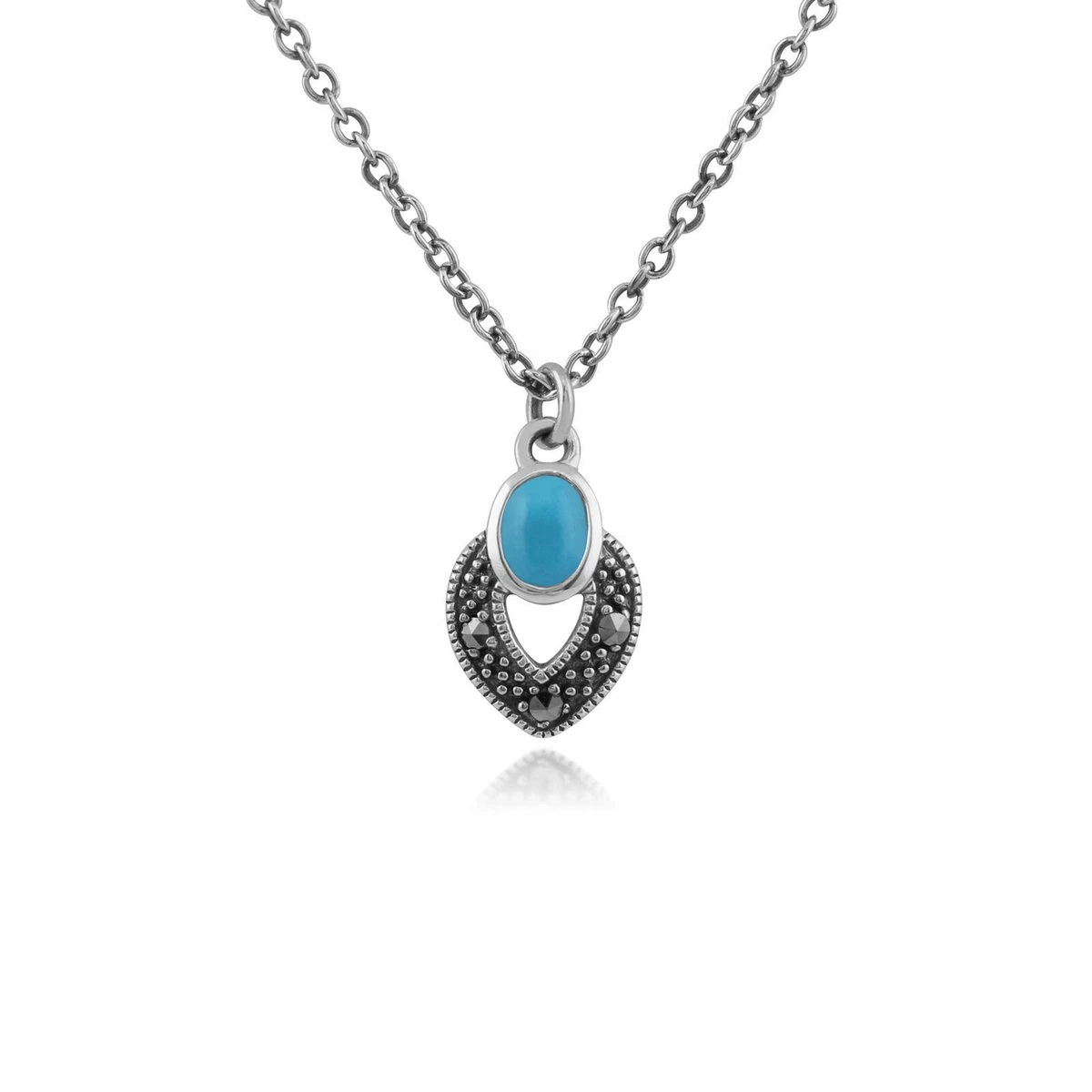 MICMIF Collana Cuore da Donna Argento 925 con Zirconia Blu, Ciondolo a Forma di Cuore con 45cm Catene Gioielli Donna Regalo per Mamma Fidanzata Moglie