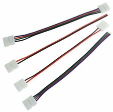 Mono Colour or RGB LED Strip Connectors Prewired