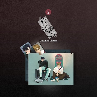 Uncanny Charm Clear File Folder + Photocards BL YAOI Manhwa Bomtoon Pop-Up
