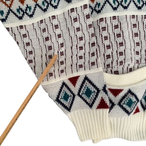 Oakton Knit Cardigan V-Neck Grandpa Sweater Mens Size L Preppy Made in CANADA - Bild 10 von 10