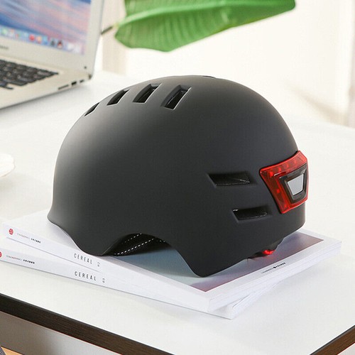 Waterproof Electric Scooter Helmet With Warning Lights Bike LED Light Cap - Picture 15 of 16
