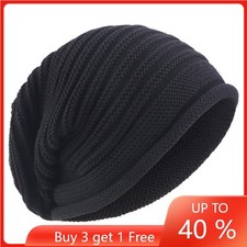 Unisex Hijab Hats Women Head Cover Winter Warm Knitted Beanie Bonnet Headwear