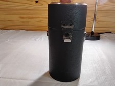 Black Faux Leather Padded Camera Lens Case-Snap Closure- Japan