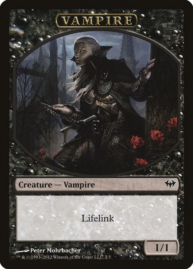 Vampire Token 2 Token Dark Ascension Magic: The Gathering NM/M