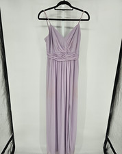 Davids Bridal Womens Sz 6 Maxi length Bridesmaid Dress Light Lavender Purple